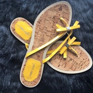 Wet Seal Yellow Thong Sandal